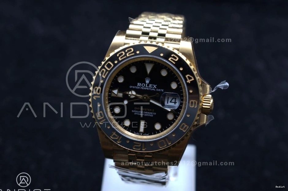 Master GMT DD3285 on Bracelet Black 1:1 II GRNR 126718 Best Jubilee Clean CHS Edition YG Dial 0402
